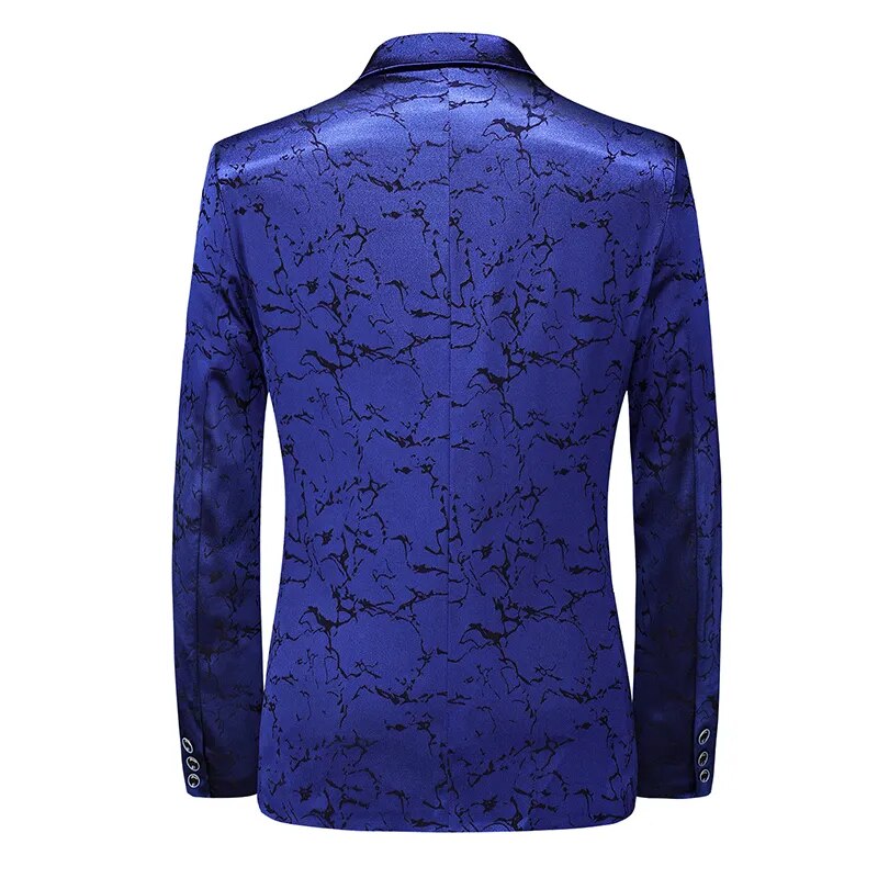 2023 Fashion New Men's Casual Boutique Business Personalized Printing Slim Fit Suit Coat Blazers Jacket Dress Big Size 6XL