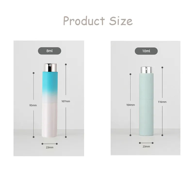 10ml Perfume Bottling Atomizer Portable Liquid Container For Cosmetics Dispense Glass Spray Bottle Refillable For Traveling