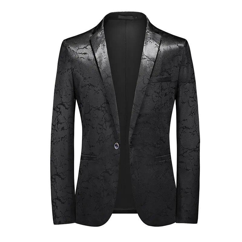 2023 Fashion New Men's Casual Boutique Business Personalized Printing Slim Fit Suit Coat Blazers Jacket Dress Big Size 6XL