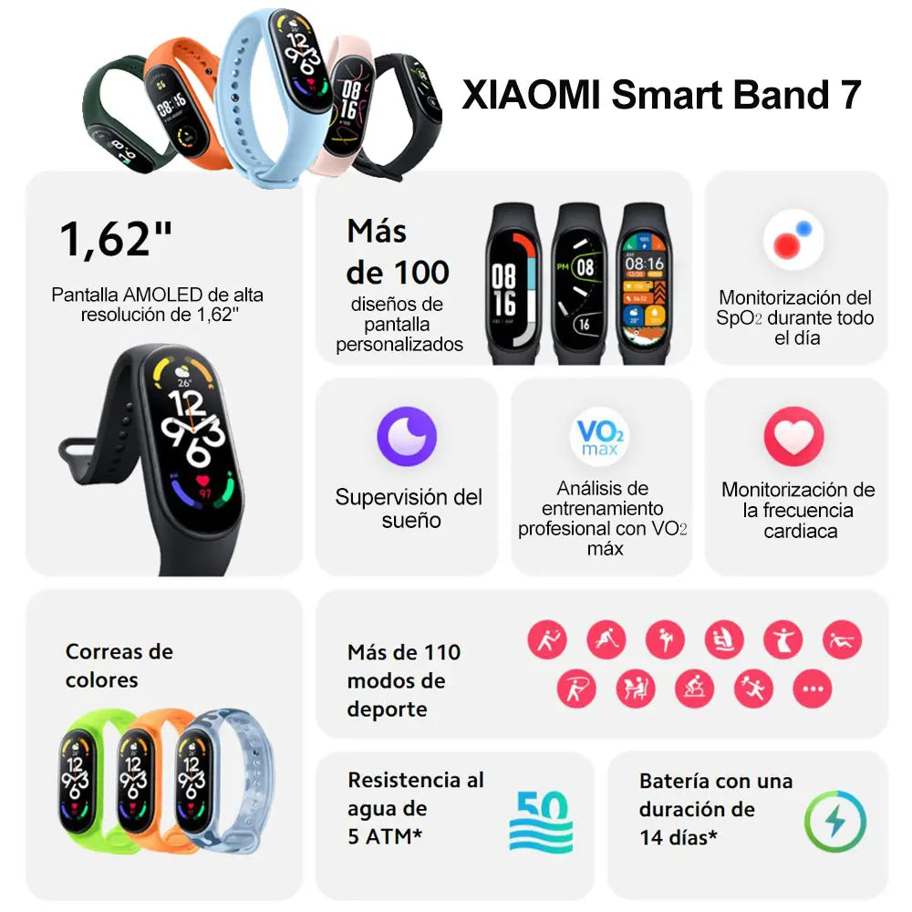 Xiaomi Mi Band 7: Smart Fitness Tracker, AMOLED Screen