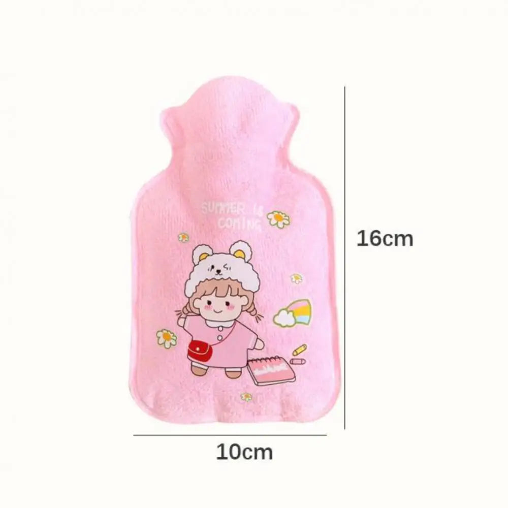 150ml Reusable Winter Warm Heat Hand Warmer Plush Hot Water Bottles For Girls Stress Pain Relief Therapy Hot Water Bottle Bags