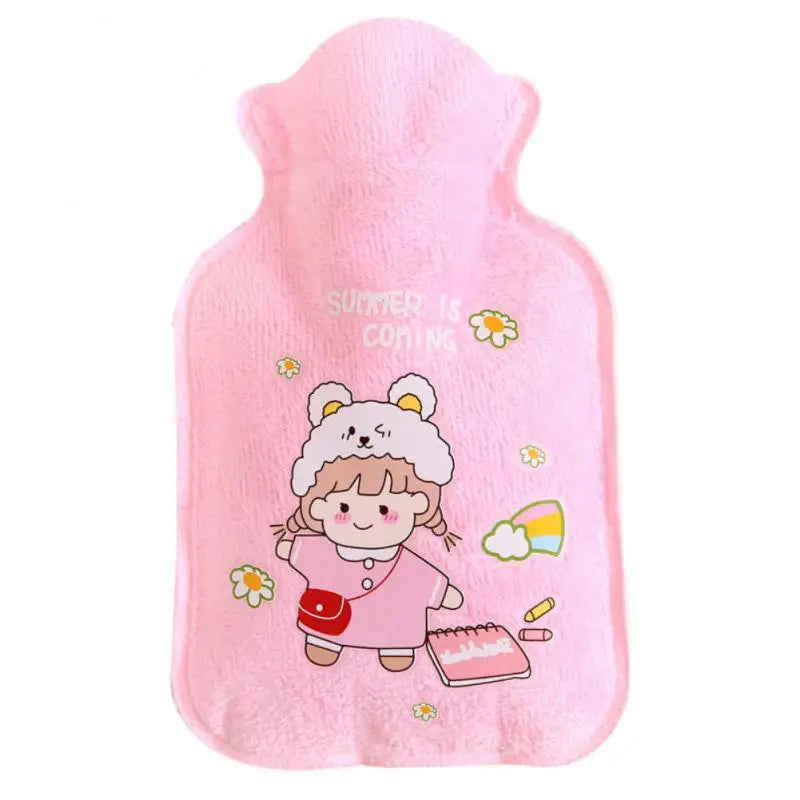 Winter Warm Hot Water Bag Thick Hot Girls Pocket Hand Feet Warm Water Bottles Portable Rubber Hand Warming Products Water Bottle