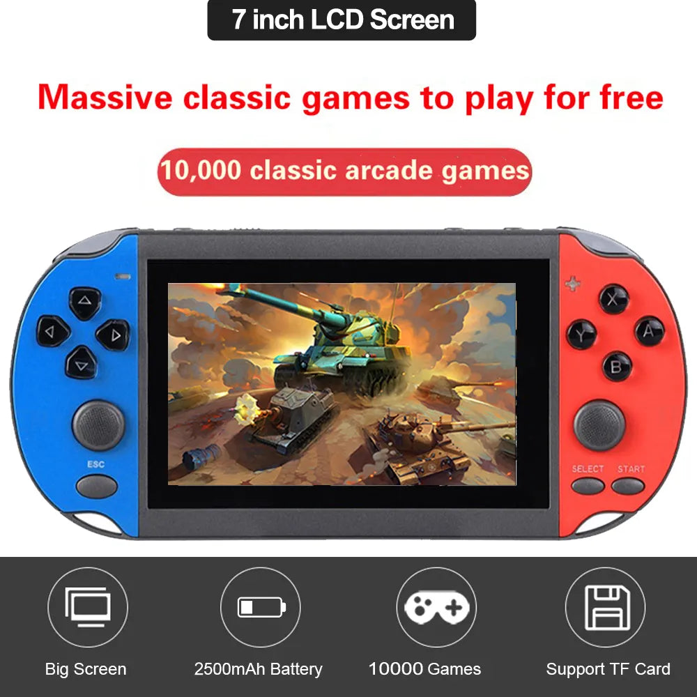 X7/X12 Built-in 10000 Games Video Game ConsoleHandheld Retro Game Player Arcade GamePlus Portable Console Audio AV Output