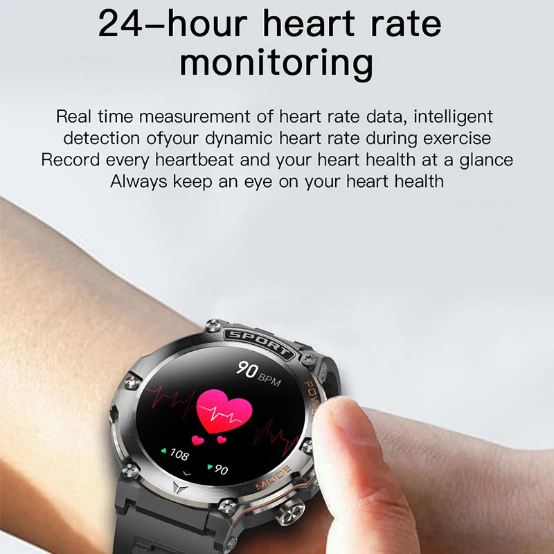 2023 New Men's smartwatch 1.43-inch AMOLED full screen Touch Compass Bluetooth Talk IP68 waterproof smartwatch for Android IOS