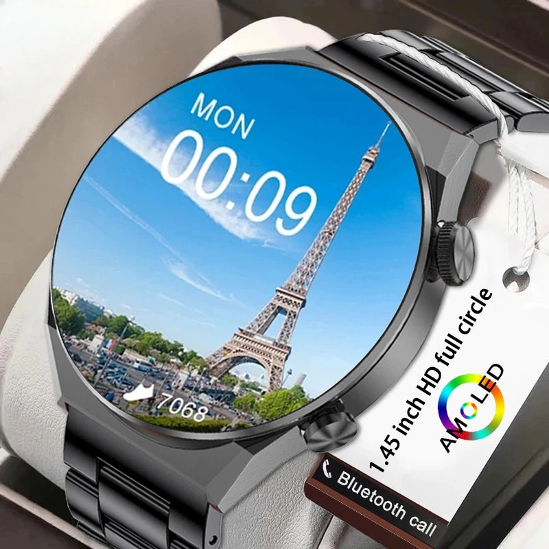 2023 Business 454*454 HD Screen Smart Watch Men NFC Wireless Charger Waterproof Smartwatch Dial Call Clock For Android IOS 2023