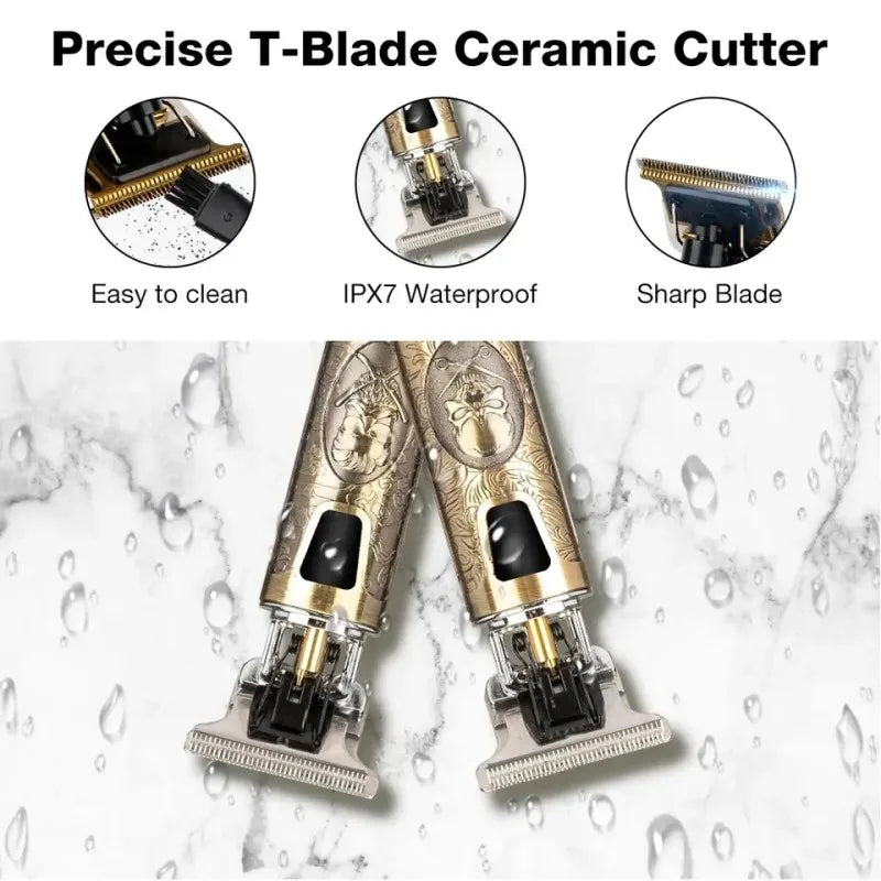 2023 New Vintage T9 Hair Cutting Machine Men's Electric Shaver Rechargeable Hair Trimmer Beard Clipper Barber Hair Cut Hot Sale