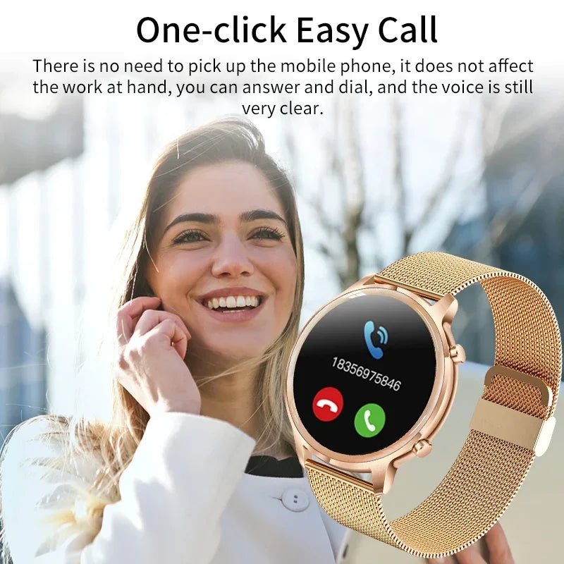 2023 Bluetooth Call 360*360 pixel display Lady Smartwatch Women Smart Watch Heart Rate Men Fitness tracker Smart Bracelet