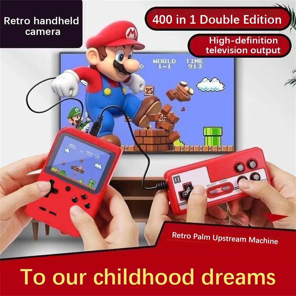 1~7PCS Broodio Retro Portable Mini Handheld Video Game Console Built-in 400 Games Retro Mini Handheld Game Players 3.0 Inch Kids