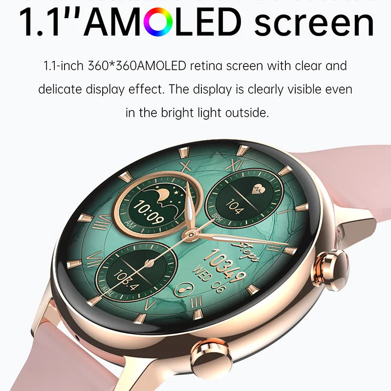 2023 New HK39 AMOLED Bluetooth Call NFC Smart Watch Women Custom Dial Watches Men Sport Fitness Tracker Heart Rate Smartwatch