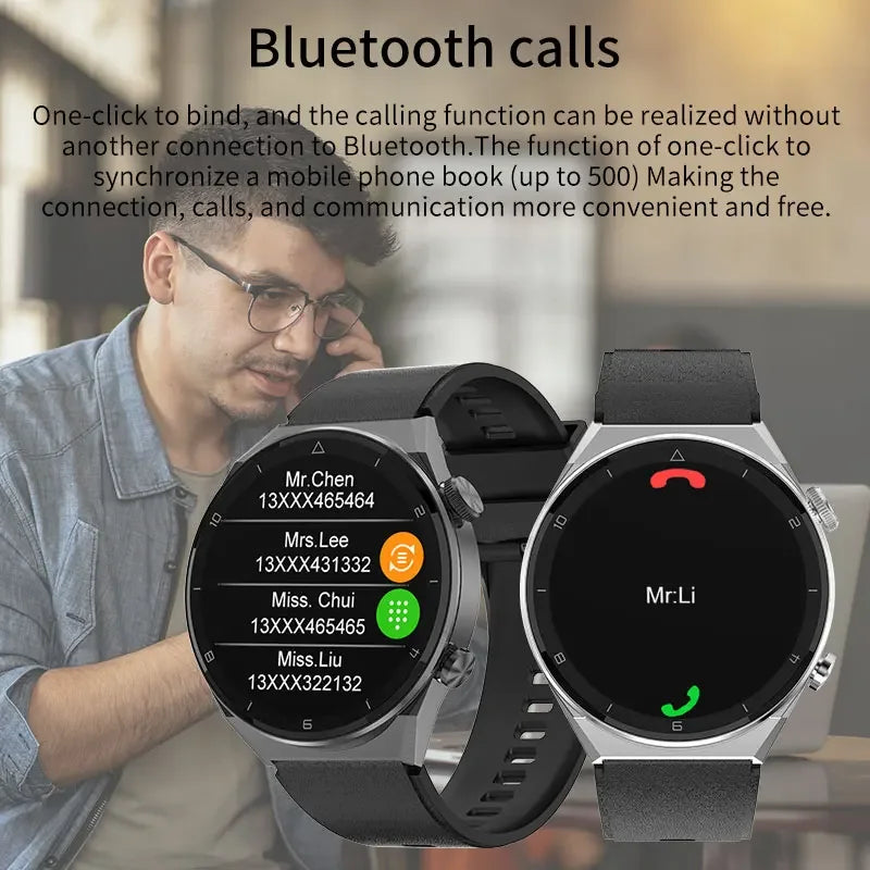 2023 Business 454*454 HD Screen Smart Watch Men NFC Wireless Charger Waterproof Smartwatch Dial Call Clock For Android IOS 2023