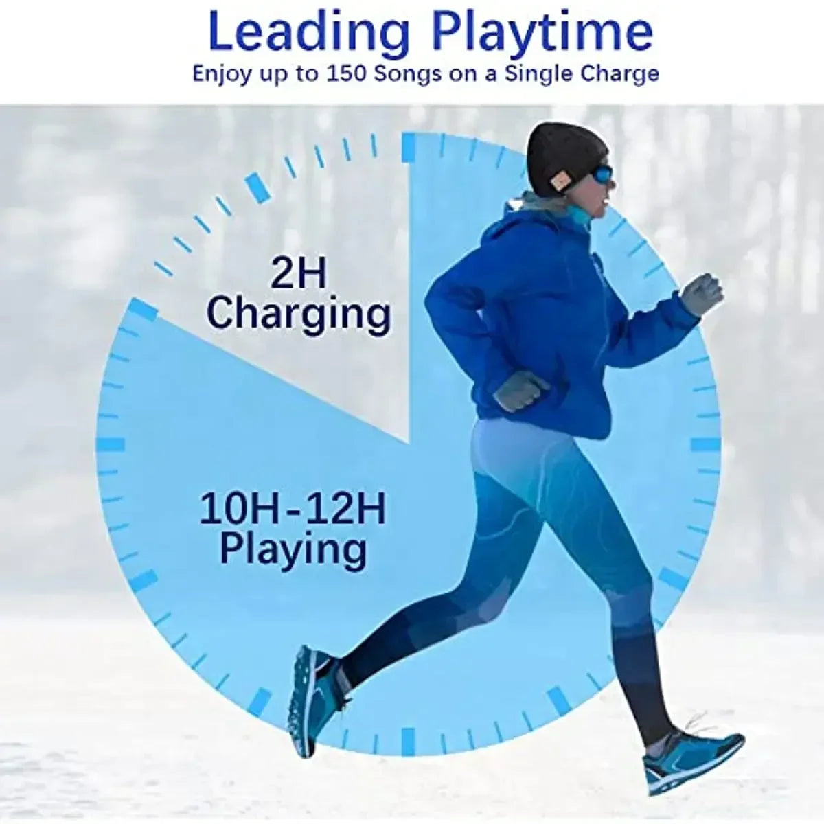 Wireless Bluetooth 5.0 Beanie Hat Unisex Winter Outdoor Sports Knitted Hat Music with Mic Cap Headphone Mens Gifts for Christmas