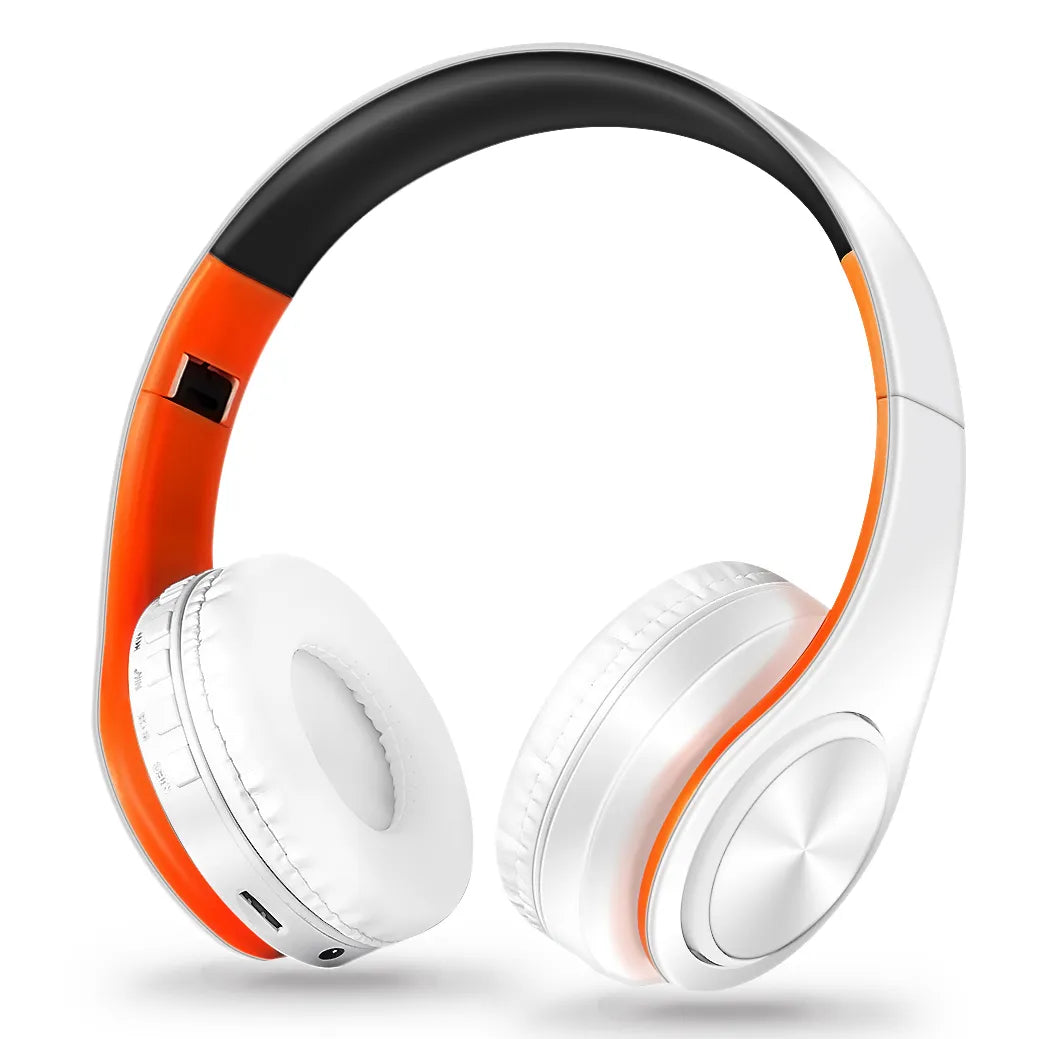 2023 Upgrading Wireless Bluetooth Headphones Stereo Headset Music Sports Overhead Earphone with Mic for Smart Phone TV PC Tablet