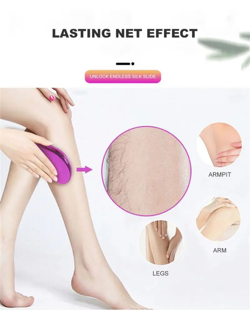 XIAOMI Hot Crystal Physical Hair Removal Eraser Glass Hair Remover Painless Epilator Easy Cleaning Reusable Body Care Epilator