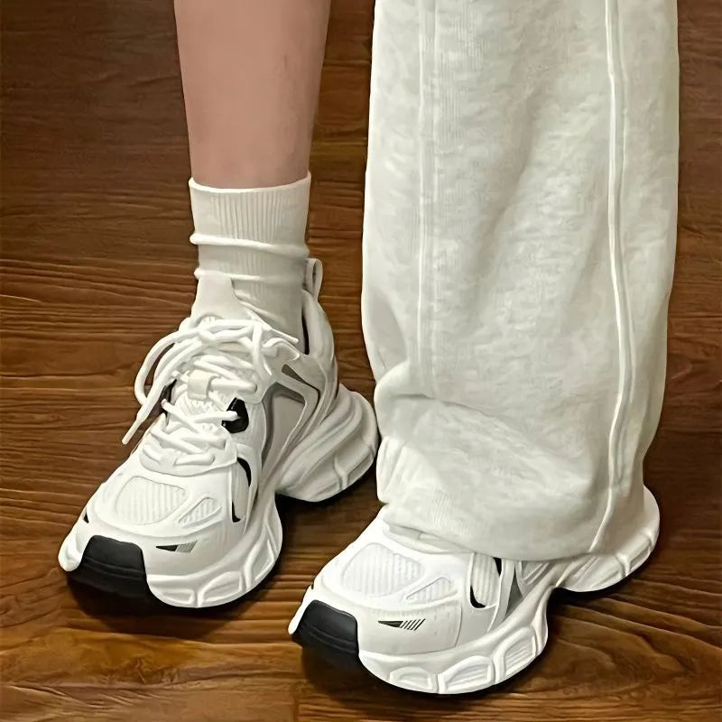2023 High Quality Shoes for Women Lace Up Women's Vulcanize Shoes Summer New Breathable Casual Sneakers Women Grid Shoes Ladies