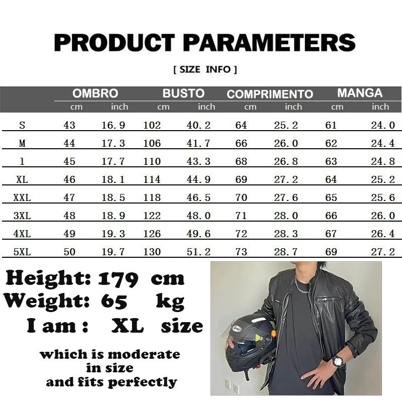 2023 New Men's Windproof Motorcycle Lapel Inclined Zipper Jacket Men's Fashion Leather Jacket Slim Standing Collar PU Jacket 5XL