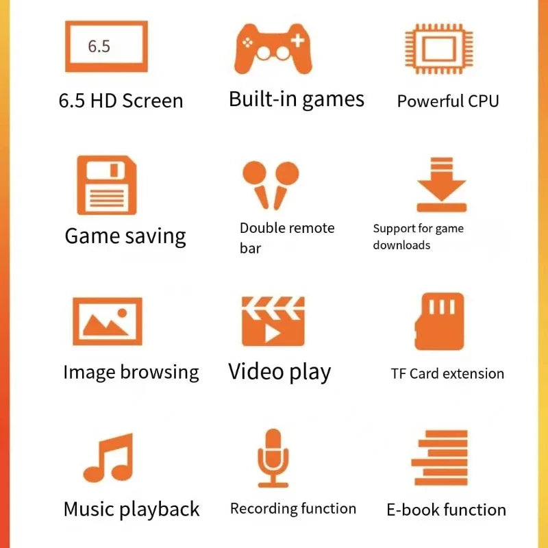 2023 NEW Experience Classic RS08 Retro Arcade 30000+Games Console 6.5" Screen 10 Simulations Video Handheld Game 128G Game Card