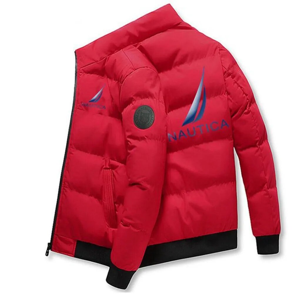 Winter men's zippered jacket NAUTICA warm men's jacket surfing windproof casual men's jacket windproof and cold resistant Fas