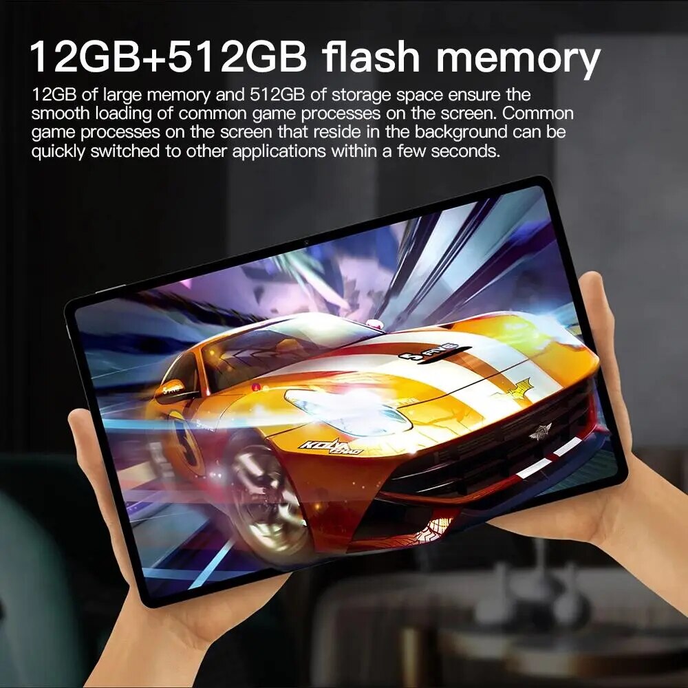 2023 Original Global Version 12GB+512GB Snapdragon 870 Tablets PC Tablet Android Pad 6 Pro 5G Dual SIM Card or WIFI HD 4K Mi Tab