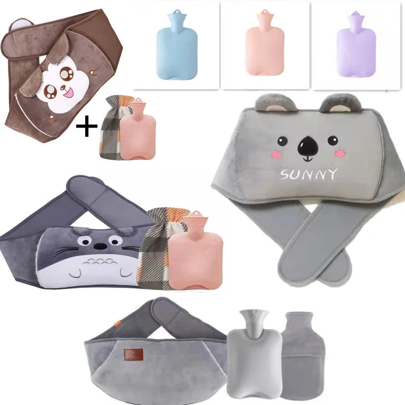 "Three-Piece Set" Water Injection Hot Water Bottle Warm Belt Warm Hands Warm Waist Warm Neck Warm Belly Warm Portable Waistband