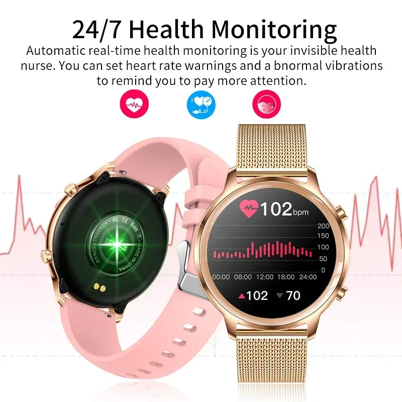 2023 Bluetooth Call 360*360 pixel display Lady Smartwatch Women Smart Watch Heart Rate Men Fitness tracker Smart Bracelet