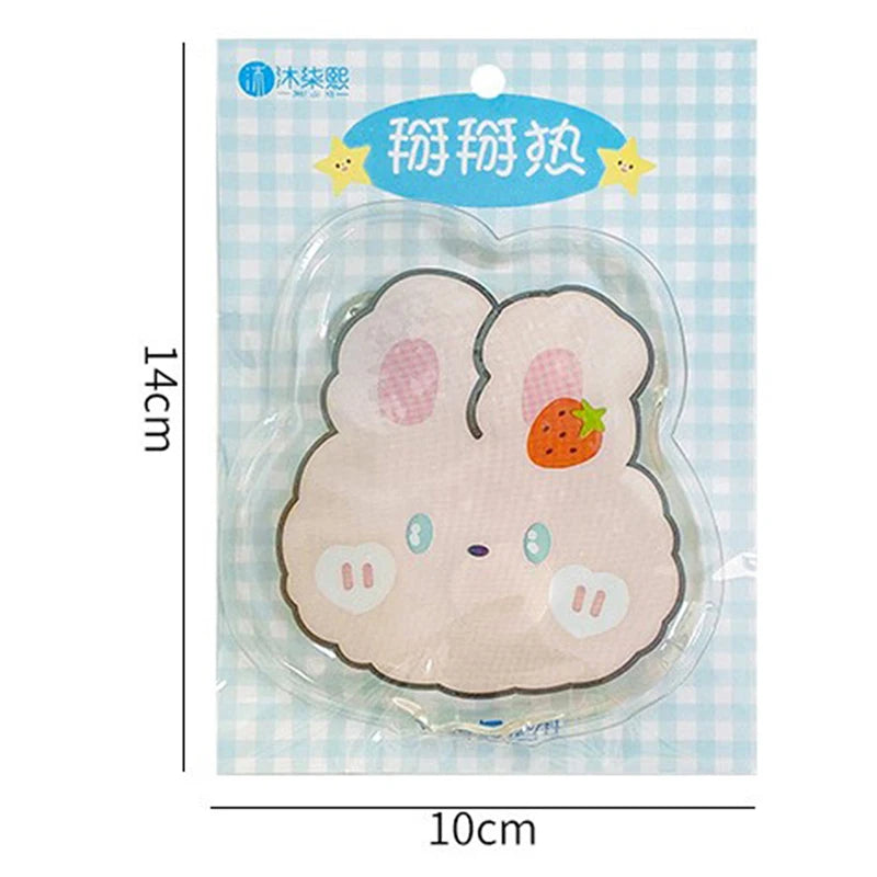 2 Styles Mini Winter Reusable Gel Hand Warmer Cute Cartoon Instant Self Heating Pack Warmer Portable Hot Water Bottle Bags