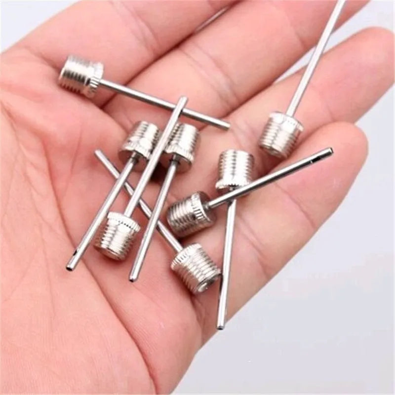 10pcs Sport Ball Inflating Pump Needle For Football Basketball Soccer Inflatable Air Valve Adaptor Stainless Steel Pump Pin