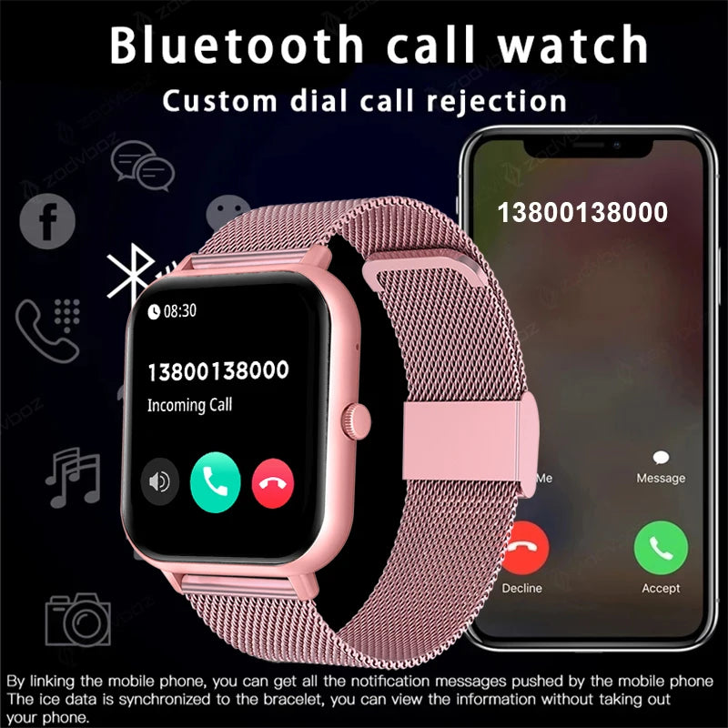 2023 New Bluetooth Call Smart Watch Women Customized Dial For Xiaomi Heart Rate Blood Oxygen Smart Watch Waterproof Music Watch