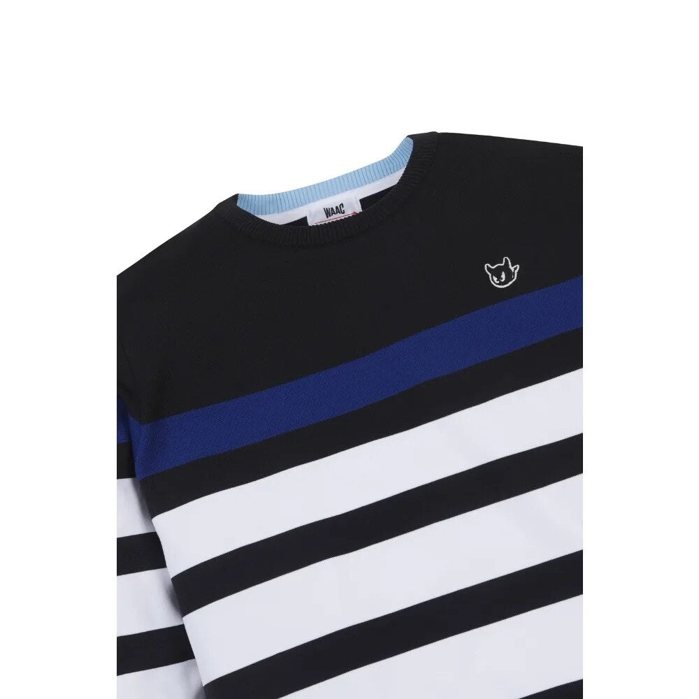 A Handsome Autumn Striped All-match Men's Knitted Sweater, Outdoor Sports Golf Warm Jacket, Korean Design, Trendy and Unique!!"