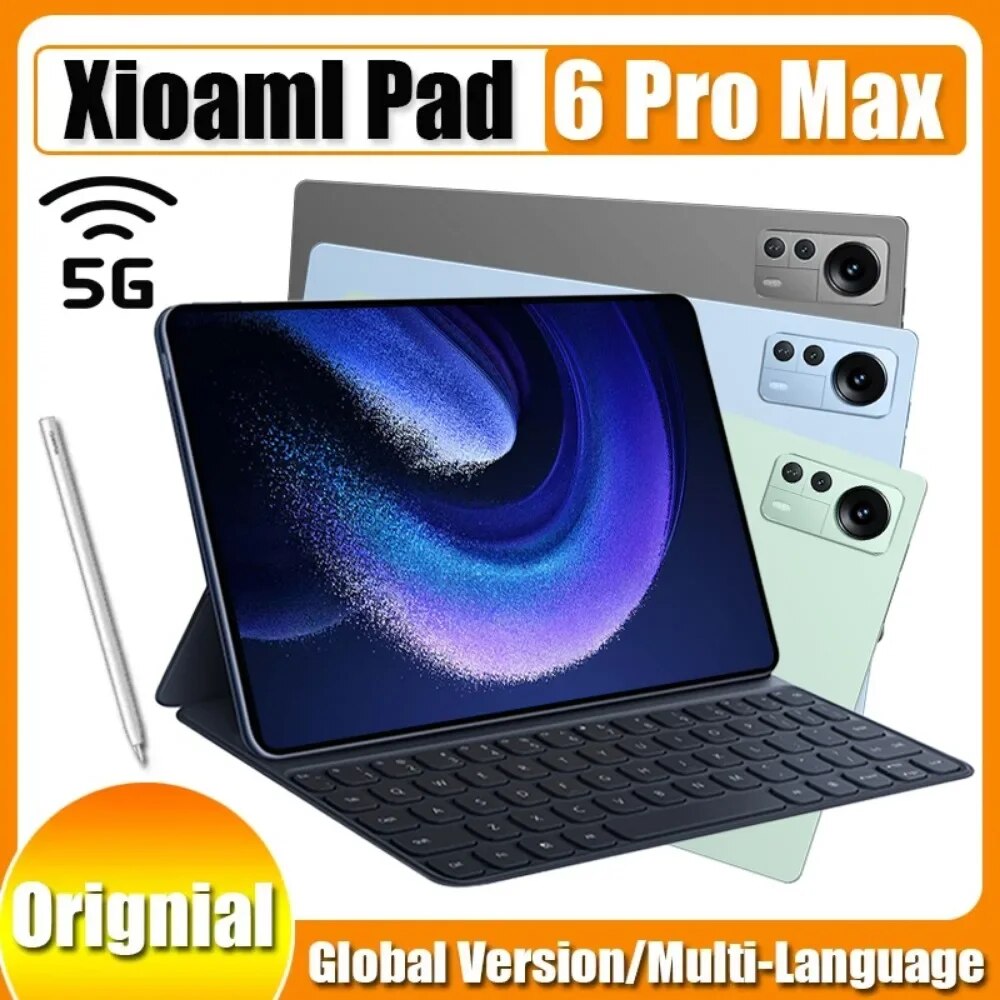 2023 New Tablet 6 Pro 2 in 1 Snapdragon 870 Android 12 System 10.1-inch 5GWIFI 16G RAM 1TB ROM Global Edition Dual SIM Card Pad