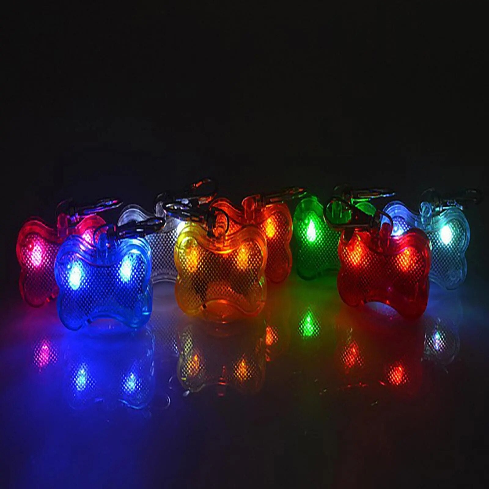 Dog Collar Night Safety Glowing Pendant LED Flash Lights Pet Leads Accessories Pet Luminous Bright Glowing Pendant In Dark