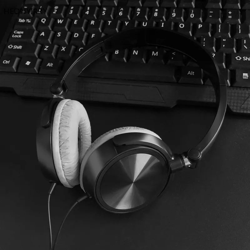 Wired Headphones With Microphone Over Ear Headsets Bass HiFi Sound Music Stereo Earphone For iPhone Xiaomi Sony Huawei PC
