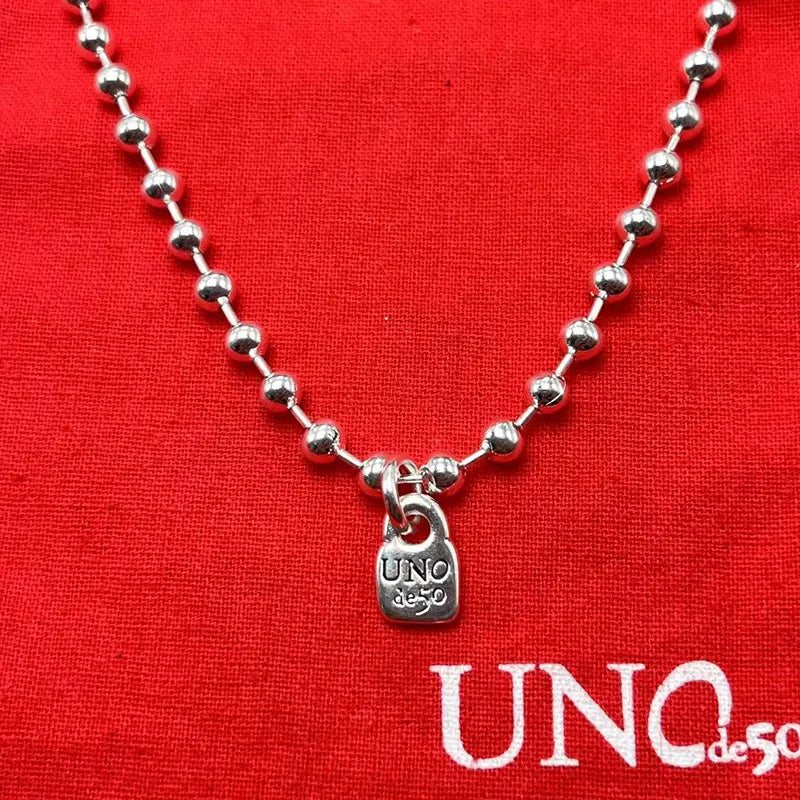 2023 UNOde50 European and American New Product Hot Selling Fashion Exquisite Bead Necklace Women's Romantic Jewelry Gift Bag