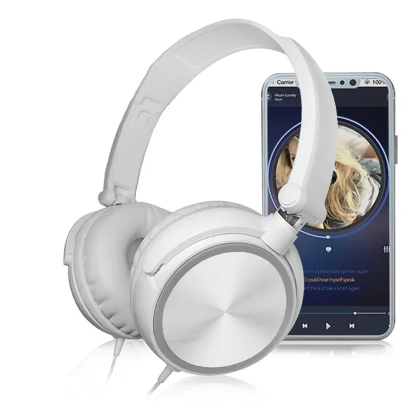Wired Headphones With Microphone Over Ear Headsets Bass HiFi Sound Music Stereo Earphone For iPhone Xiaomi Sony Huawei PC
