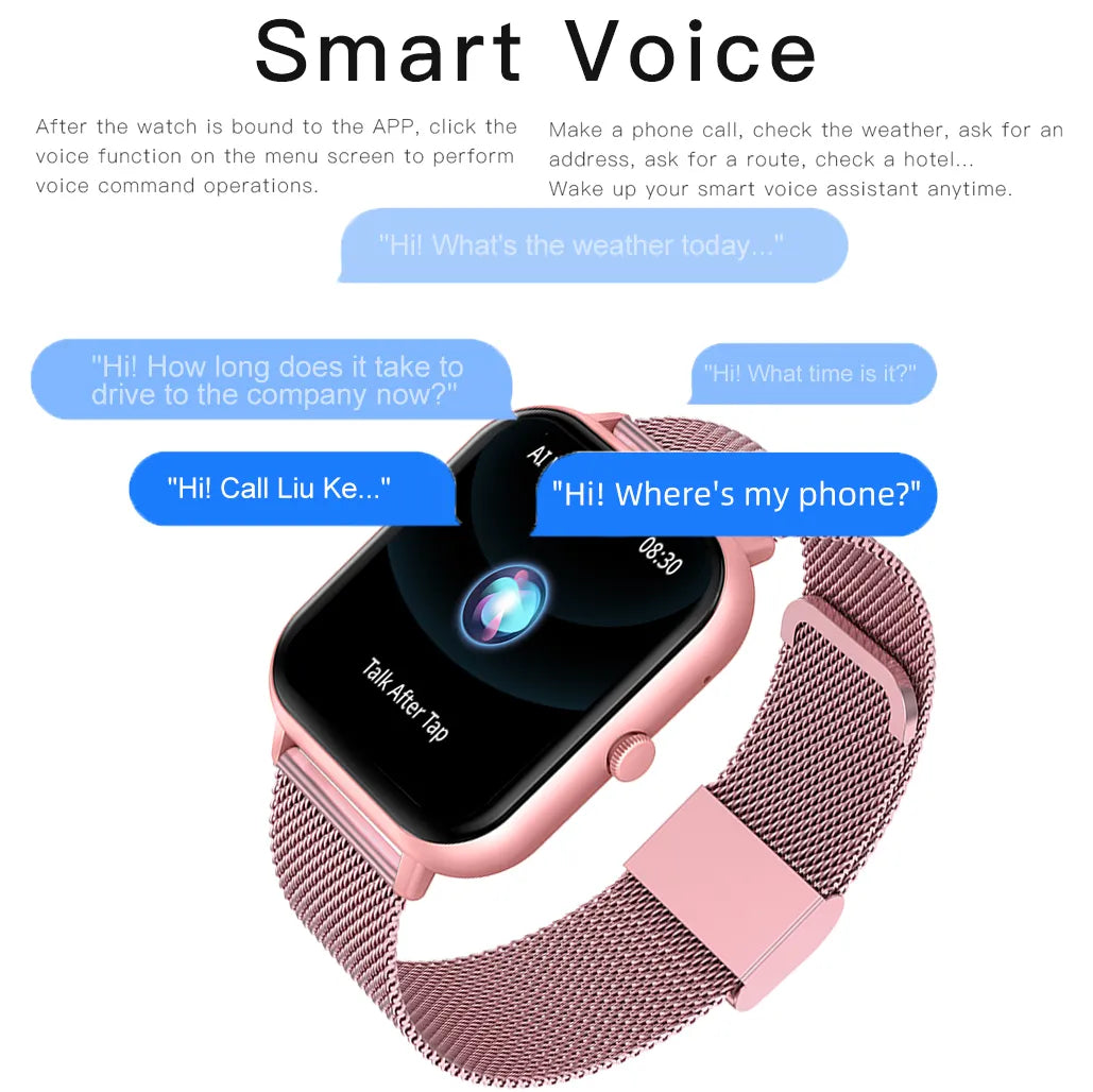 2023 New Bluetooth Call Smart Watch Women Customized Dial For Xiaomi Heart Rate Blood Oxygen Smart Watch Waterproof Music Watch