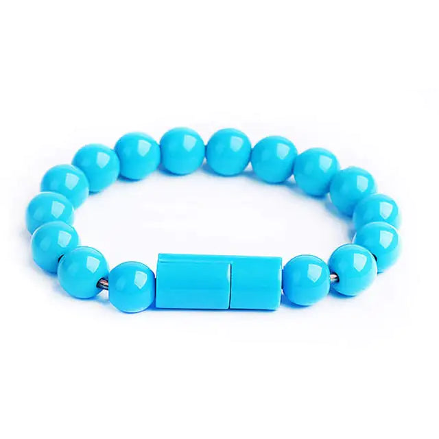 Bead Bracelet USB Charging Cord