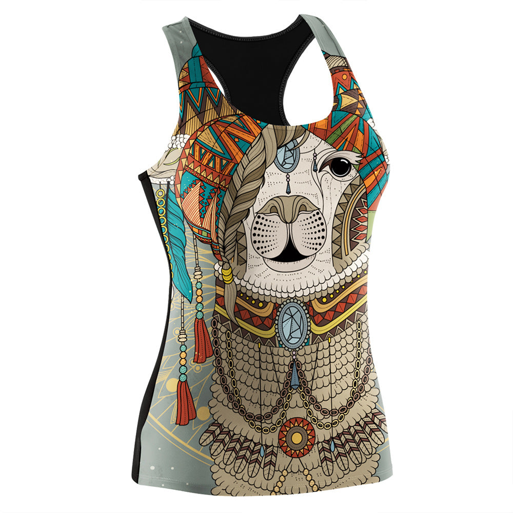 Women's Halloween Animal Digital Printing Hollow Vest