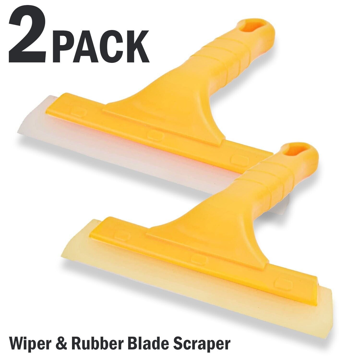 2X Window Squeegee Shower Cleaner Car Home Glass Wash Water Wiper Silicone Blade - QWIEL®