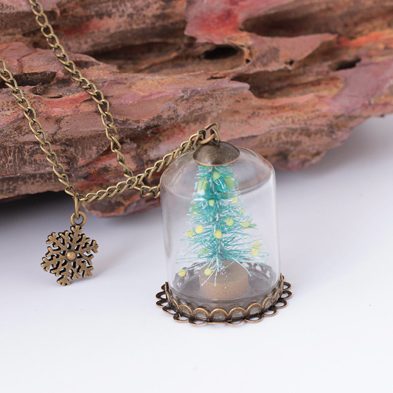 Handmade Creative Items Ornament Snowflake Christmas Tree Necklace - QWIEL®