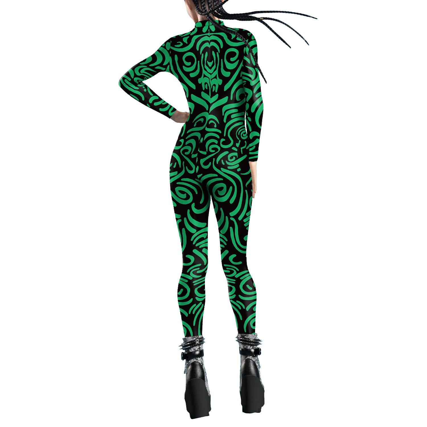 Women's Geometric Digital Printing One-piece Breathable Tights One-piece Suit - QWIEL®