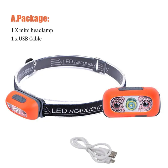 Mini Rechargeable Powerful Sensor Headlamp