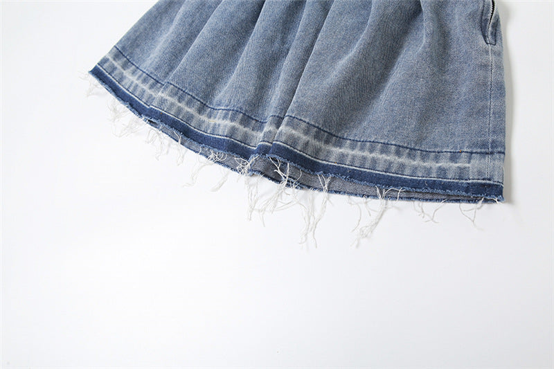 Women's Fashion Wash Street Pleated Skirt