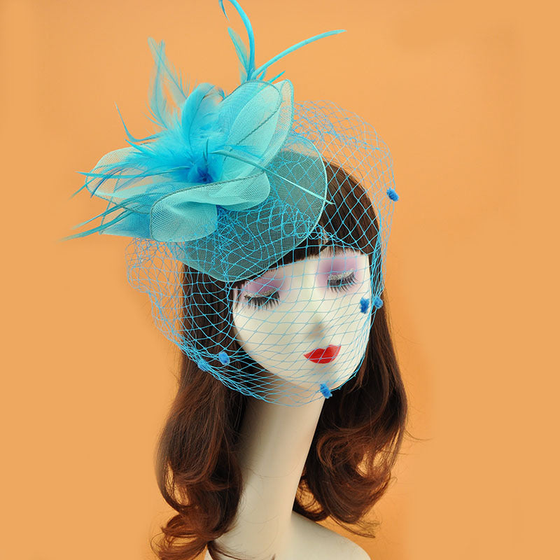 Women's British Elegant Retro Veil Top Hat