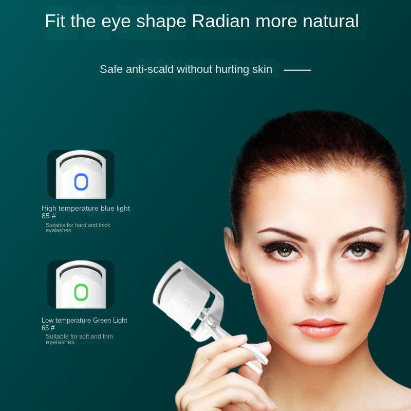 Eyelash Curler Portable Electric Heated Comb Eye Lash Long Lasting Eyelashes Curls Thermal Eyelash Curler Makeup Tools Heated Eyelash Curlers,Rechargeable Electric Eyelash Curler,Handheld Eyelash Heat - QWIEL®