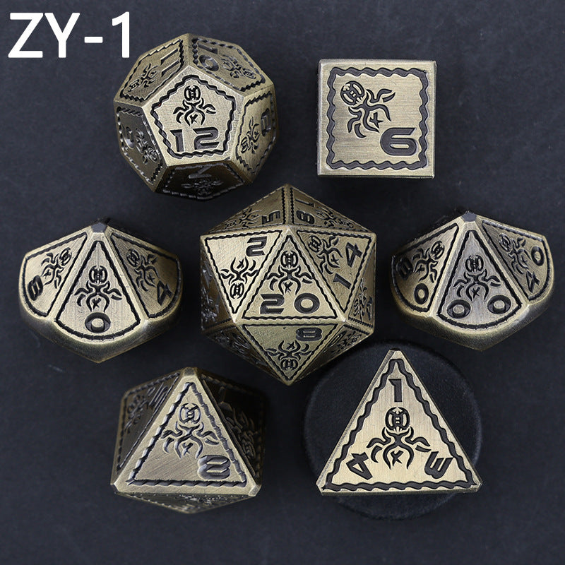 Metal DND Dice Polyhedron RPG 7 Items - QWIEL®