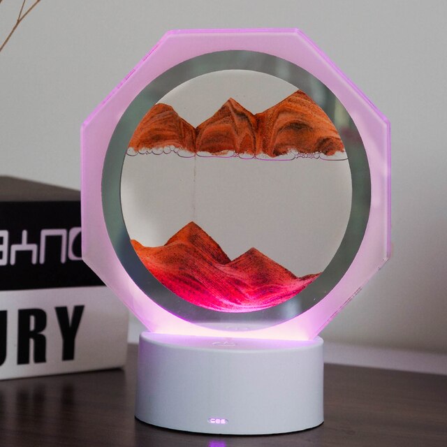 7 Colors USB Sandscape Table Lamp