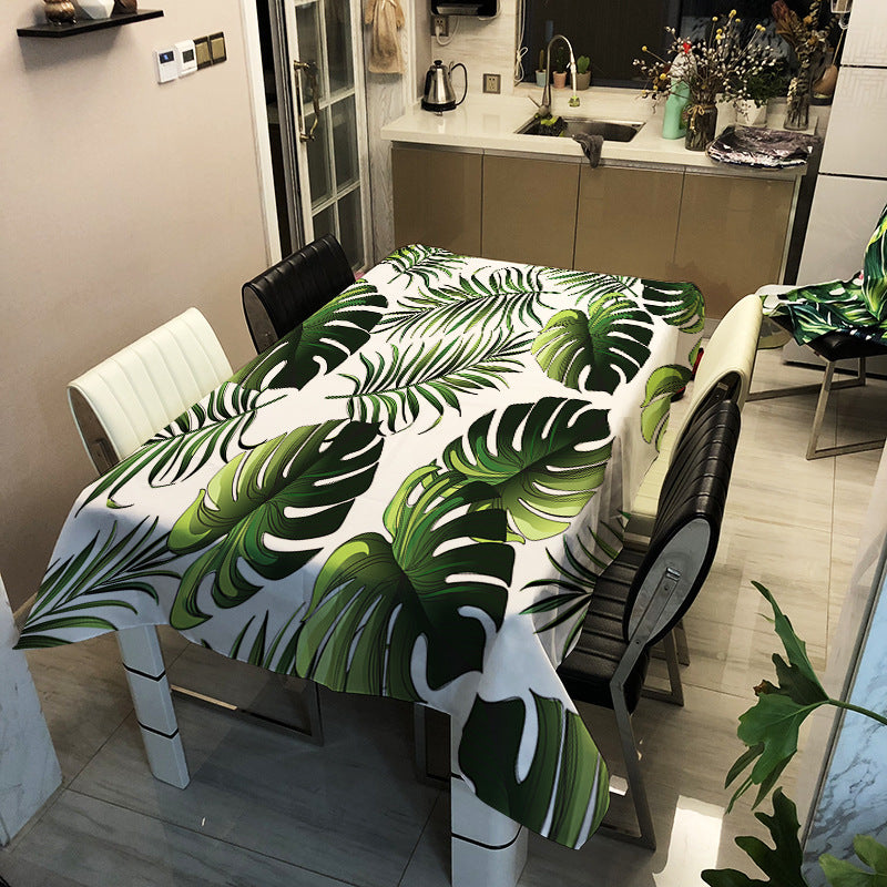 Green Leave Tablecloths Waterproof Kitchen Items - QWIEL®