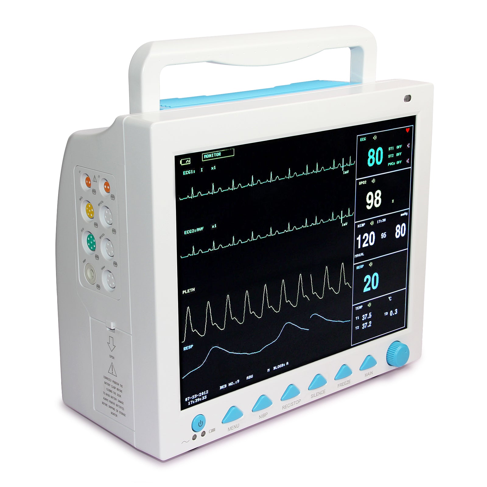 ETCO2 Sidestream Capnography Vital Signs ICU CCU Patient Monitor 7 Parameters CONTEC - QWIEL®