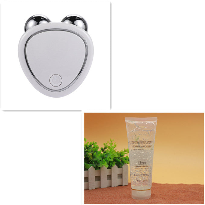 Portable Facial Micro-current Beauty Instrument For Lifting Thinning And Reducing Edema With Double Roller Massager - QWIEL®