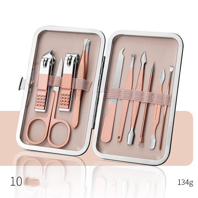 Professional Scissors Nail Clippers Set Ear Spoon Dead Skin Pliers Nail Cutting Pliers Pedicure Knife Nail Groove Trimmers - QWIEL®