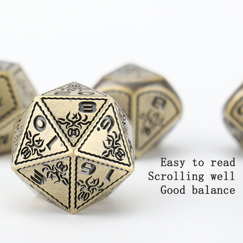 Metal DND Dice Polyhedron RPG 7 Items - QWIEL®